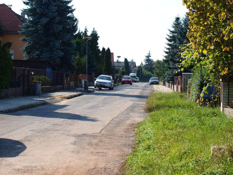 ulice na parcelách směrem od jalového potoka